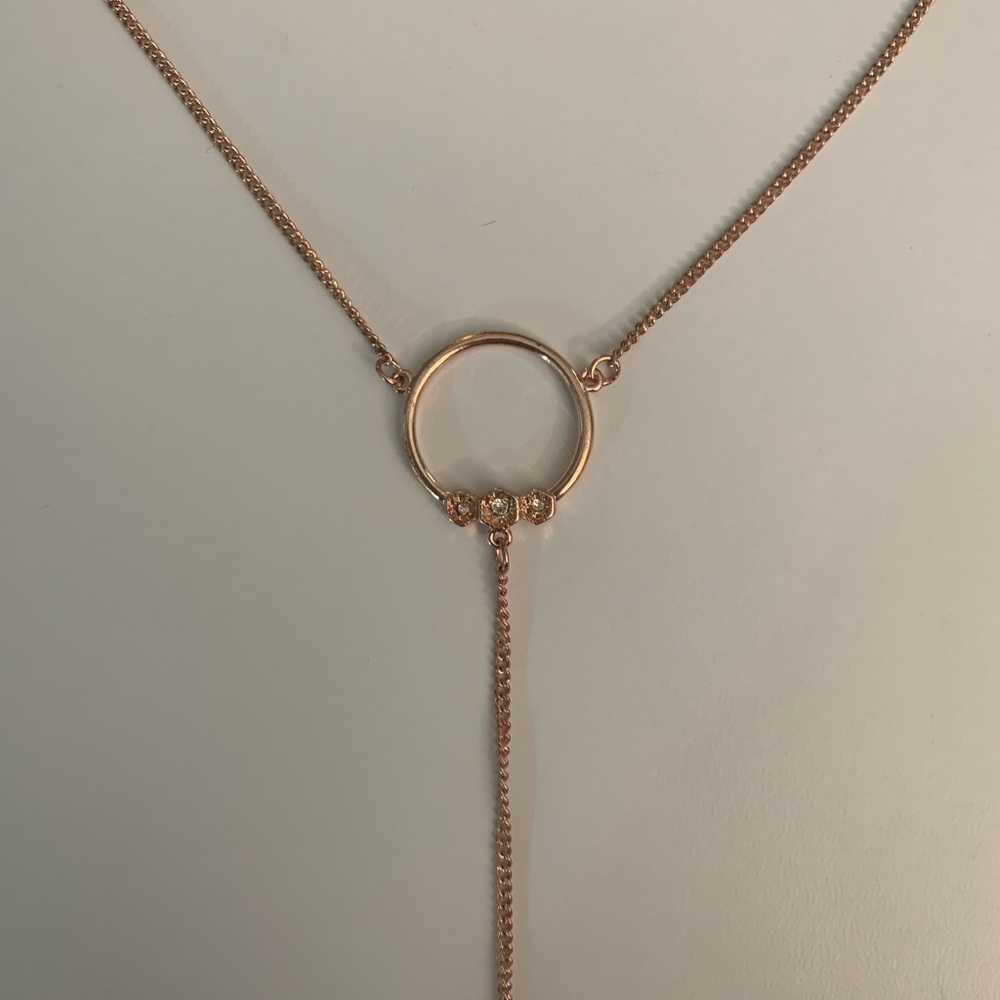 Luv AJ Y Necklace - Rose Gold